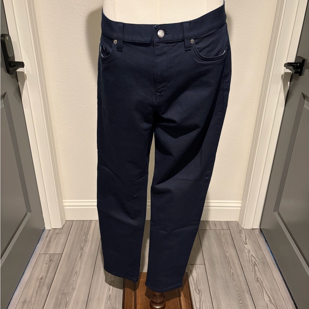 Banana Republic Men's Deep Blue Skinny Fit Traveler Chino Jeans 35x32